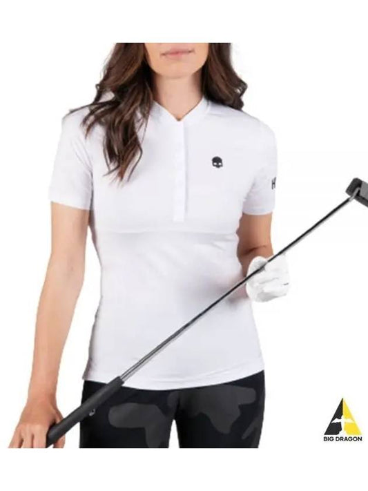 Women's Golf Serafino Classic Short Sleeve PK Shirt White - HYDROGEN - BALAAN 2