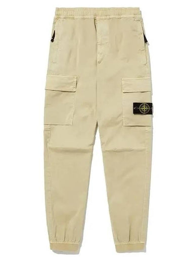 Wappen Patch Cargo Track Pants Beige - STONE ISLAND - BALAAN 1