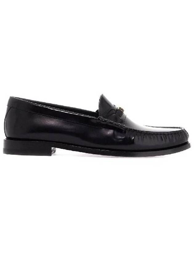 Luco Triomphe Polished Bull Loafers Black - CELINE - BALAAN 4