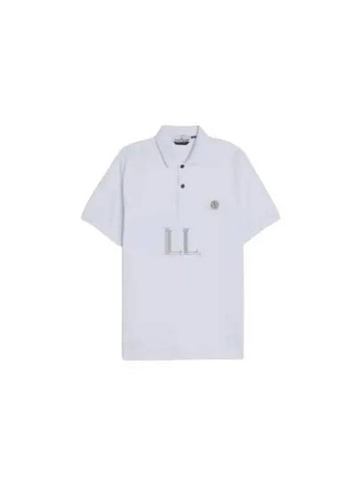 Compass Patch Short Sleeve Polo Shirt White - STONE ISLAND - BALAAN 2