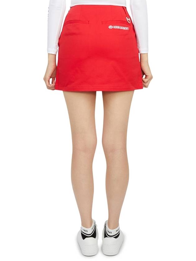 Women's Pavilion A-Line Skirt Red - HORN GARMENT - BALAAN 5