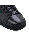 Men's Ace GG Crystal Canvas Low Top Sneakers Black - GUCCI - BALAAN 10