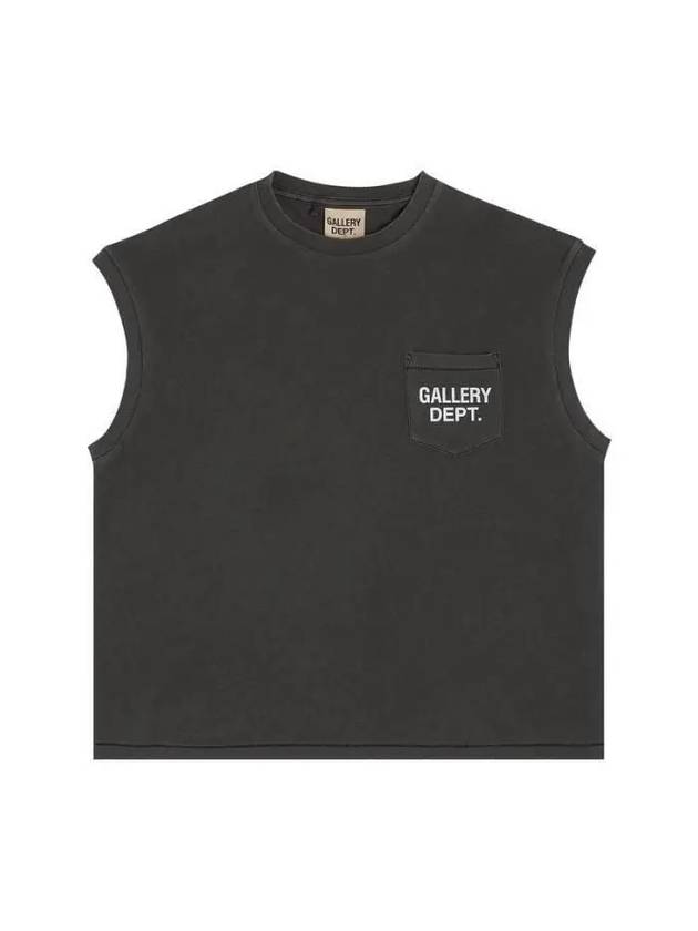 Logo Embossed Cotton Sleeveless AST10004 VBLK - GALLERY DEPT. - BALAAN 1