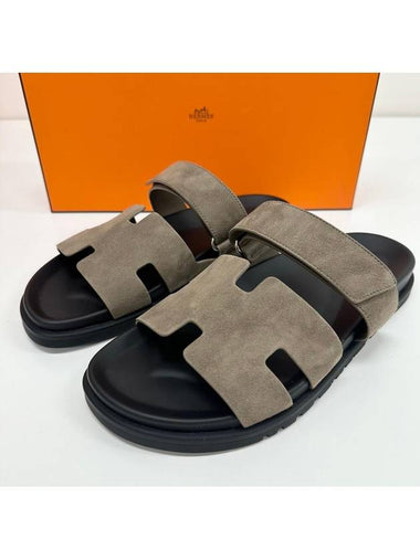 Chypre Men s Sandals Slippers Suede - HERMES - BALAAN 1