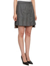 RMB Wool Mini Pleated Skirt Grey - THOM BROWNE - BALAAN 6