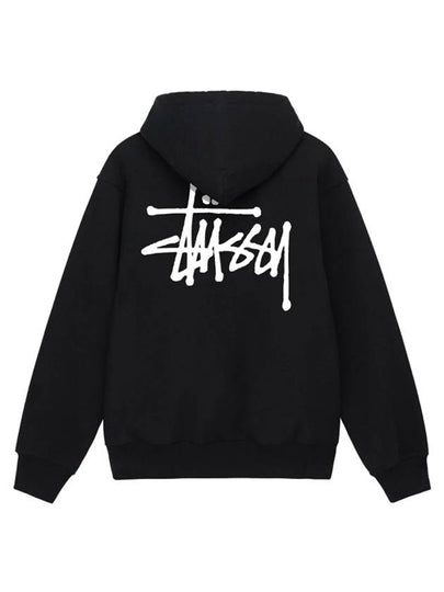 Basic Hoodie Black - STUSSY - BALAAN 2