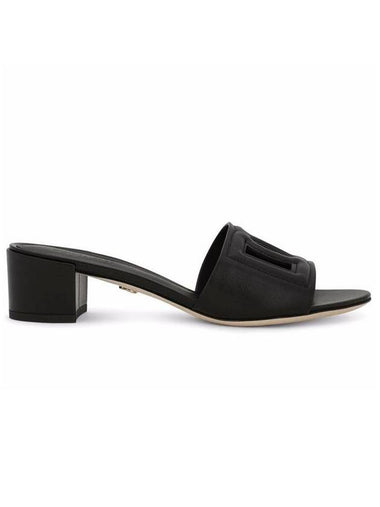 DG Logo Cut Out Mule Heel Black - DOLCE&GABBANA - BALAAN 1