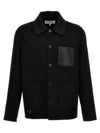 Anagram Embossed Workwear Wool Cashmere Blend Jacket Black - LOEWE - BALAAN 2