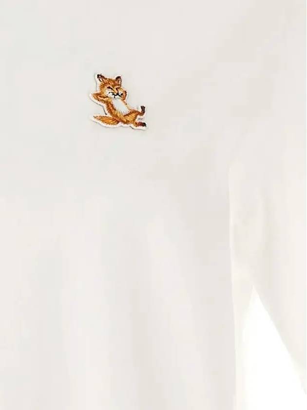 Chillax Fox Patch Regular Short Sleeve T-Shirt White - MAISON KITSUNE - BALAAN 5