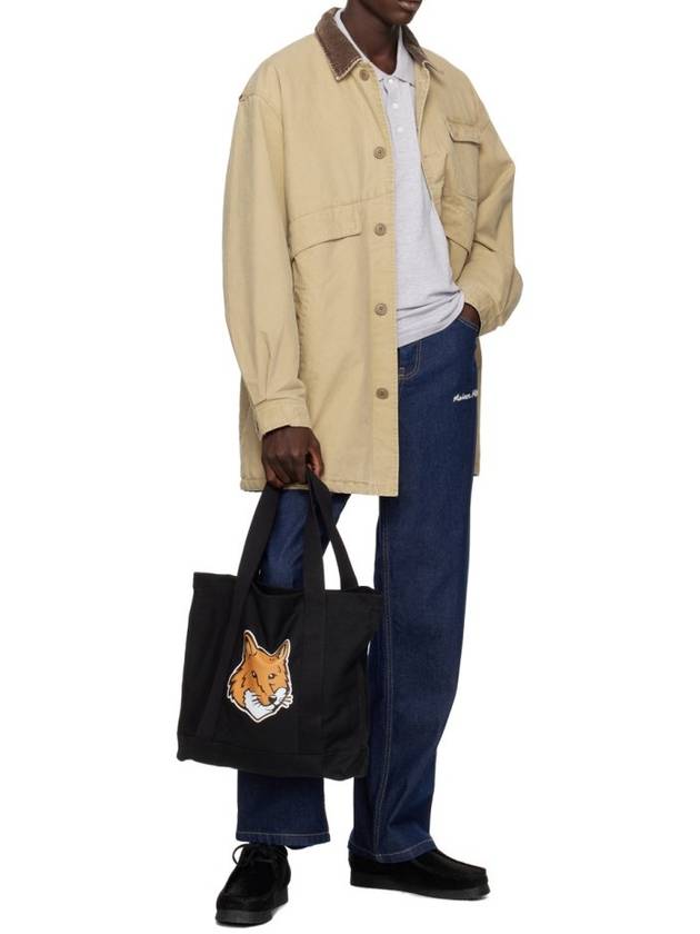 Fox Head Print Tote Bag Black - MAISON KITSUNE - BALAAN 5