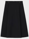 Multi-pleated flared skirt black - NOIRER FOR WOMEN - BALAAN 3
