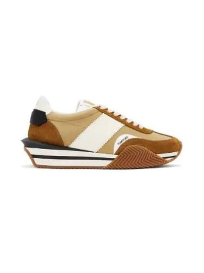 Logo James Panel Low Top Sneakers Brown - TOM FORD - BALAAN 2