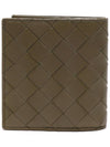 Intrecciato Slim Half Wallet Mud - BOTTEGA VENETA - BALAAN 5