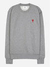 Small Heart Logo Sweatshirt Grey - AMI - BALAAN 2