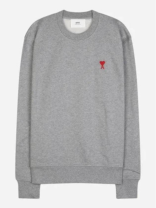 Small Heart Logo Sweatshirt Grey - AMI - BALAAN 2