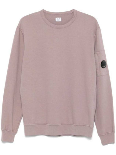 Light Fleece Crew Neck Sweatshirt Purple - CP COMPANY - BALAAN 1