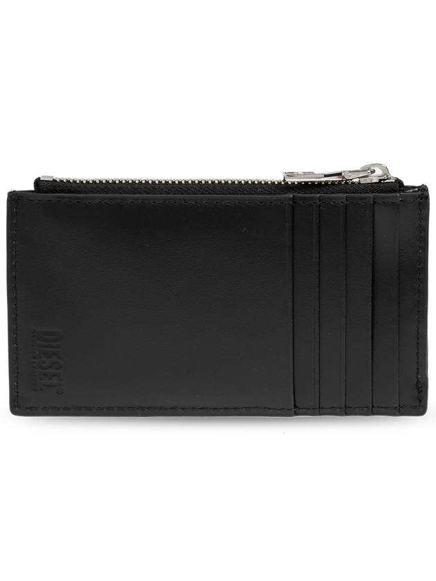 Glossy Leather Card Wallet Black - DIESEL - BALAAN 3