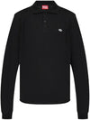 Logo applique long sleeve polo shirt A150580AIJR - DIESEL - BALAAN 1