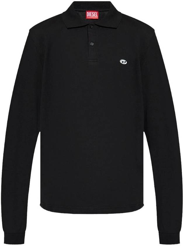 Logo applique long sleeve polo shirt A150580AIJR - DIESEL - BALAAN 1