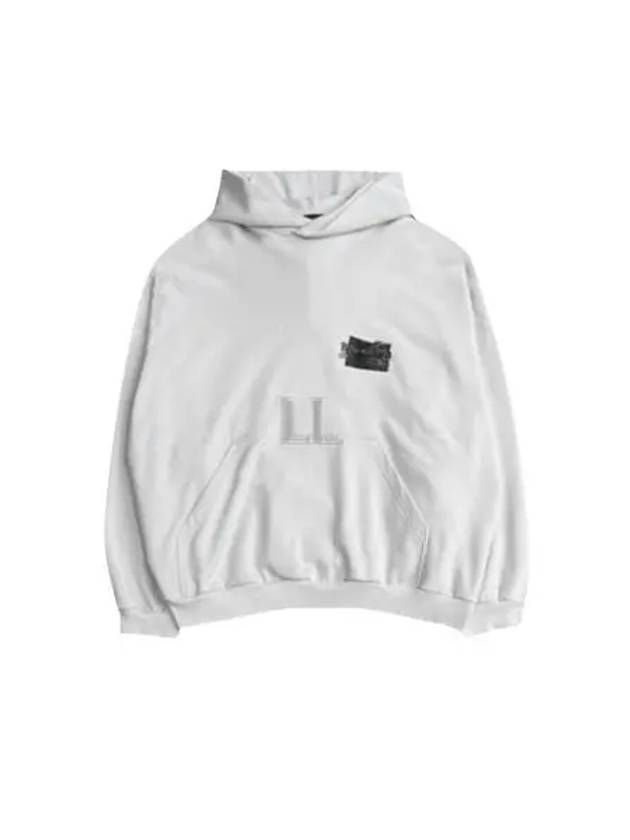 Logo Tape Hoodie White - BALENCIAGA - BALAAN 2