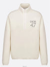 Stand Collar Regular Fit Sweatshirt White - DIOR - BALAAN 6