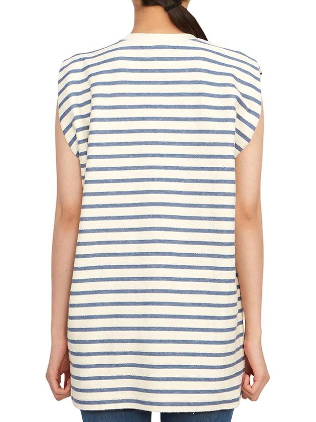 Grape Stripe Sleeveless Natural Blue - JW ANDERSON - BALAAN 7