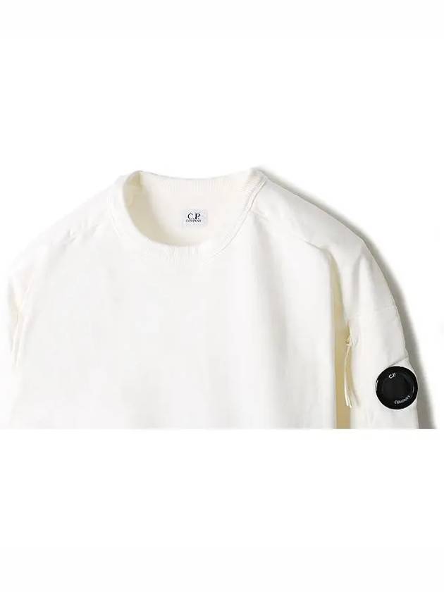 Lens Two Pocket Sweatshirt White 10CMSS060A - CP COMPANY - BALAAN.