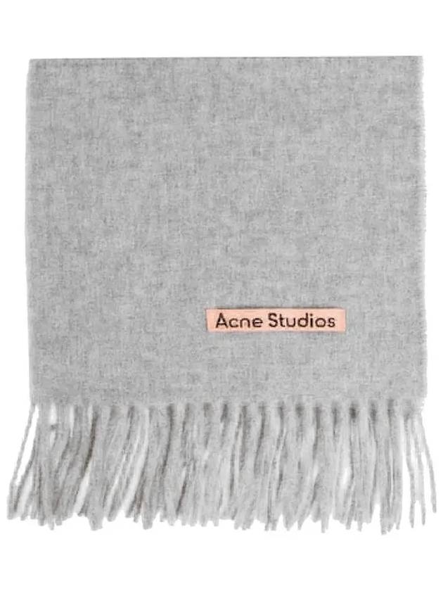 Wool Fringe Scarf Light Grey Melange - ACNE STUDIOS - BALAAN 3