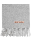 Wool Fringe Scarf Light Grey Melange - ACNE STUDIOS - BALAAN 2