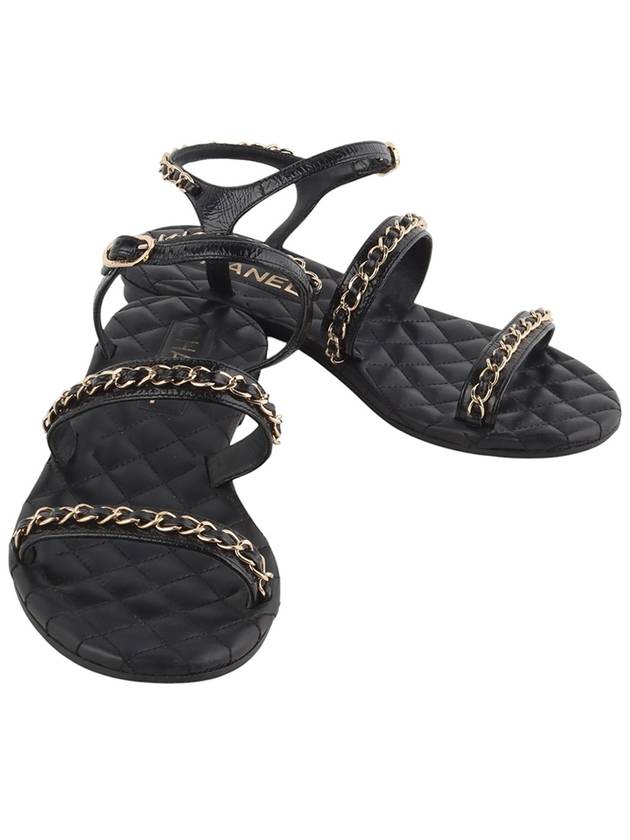 G36934 Quilted gold chain strap sandals size 35 34284 1 - CHANEL - BALAAN 1