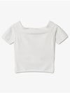 Off Shoulder Short Sleeve T-Shirt White - ALEXANDER MCQUEEN - BALAAN 2