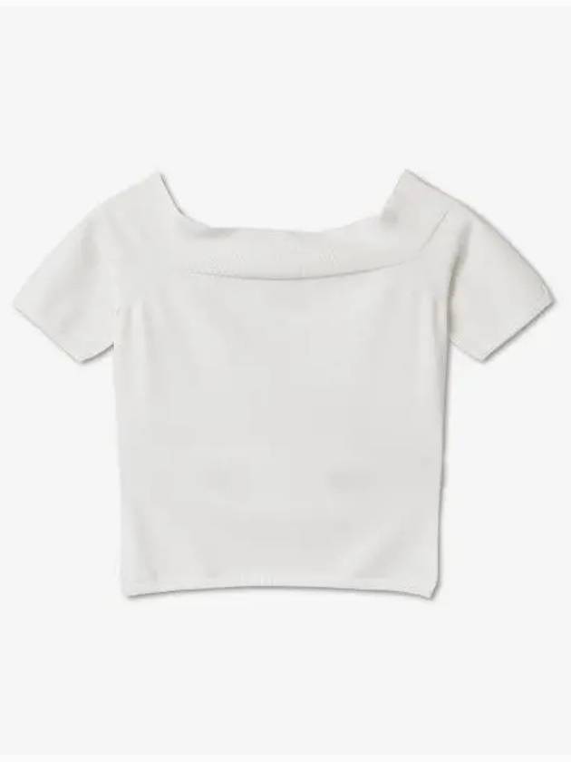 Off Shoulder Short Sleeve T-Shirt White - ALEXANDER MCQUEEN - BALAAN 2