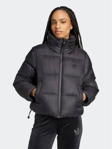 Regen cropped down puffer jacket BLACK - ADIDAS - BALAAN 1