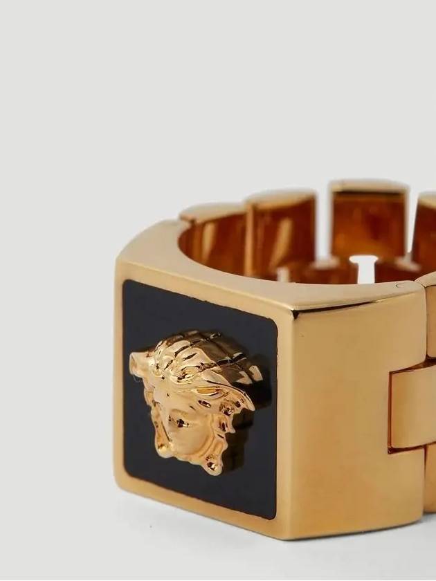 Medusa Face Logo Plaque Oyster Link Shaft Ring - VERSACE - BALAAN 4