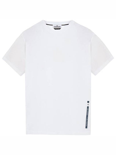 Side Logo Patch Round Short Sleeve T-Shirt White - STONE ISLAND - BALAAN 2