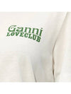 Women's Love Club Logo Short Sleeve T-Shirt White - GANNI - BALAAN 4