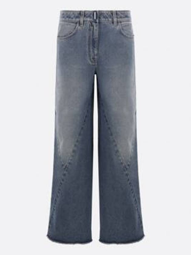 Stitching Detail Denim Straight Jeans Blue - GIVENCHY - BALAAN 2