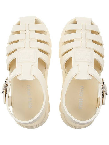 EVA Platform Cage Sandals Ivory - MIU MIU - BALAAN 7