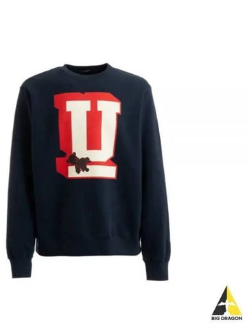 UC2C4891 NAVY logo printing sweatshirt - UNDERCOVER - BALAAN 1