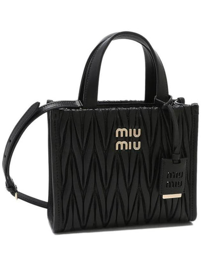 Matelasse Nappa Leather Tote Bag Black - MIU MIU - BALAAN 2