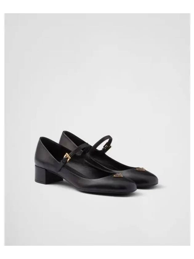 Napa Leather Mary Jane Pumps Black - PRADA - BALAAN 2