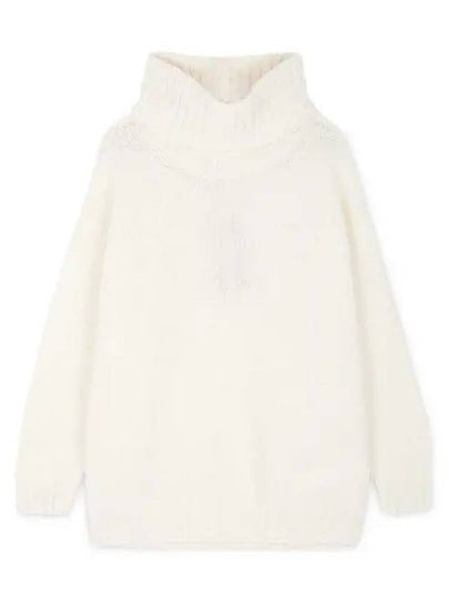 Women's Raveno Knit Turtleneck Ivory - MAX MARA - BALAAN 2