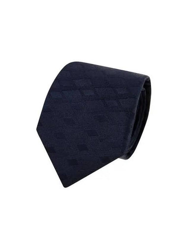 Men s Rectangle Pattern Silk Tie Dark Blue - GIORGIO ARMANI - BALAAN 1