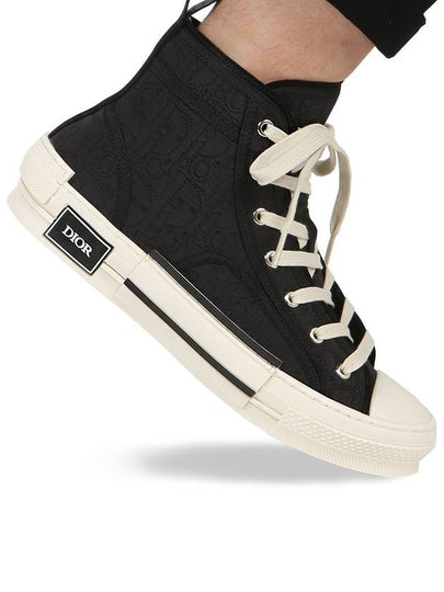 B23 Oblique Kumo High Top Sneakers Black - DIOR - BALAAN 2