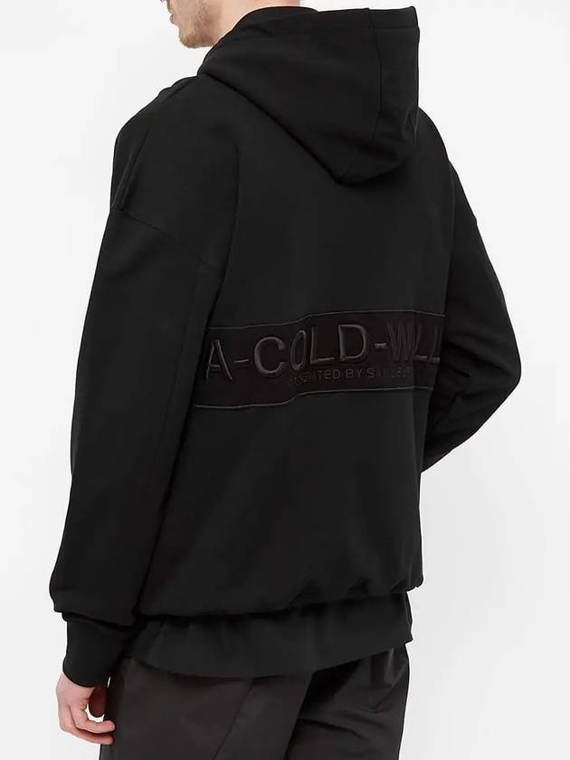 Men's Embroidered Logo Patch Black Hoodie ACWMW033 BK - A-COLD-WALL - BALAAN 3