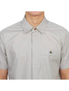 Men's Logo Classic Short Sleeve Shirt Grey - VIVIENNE WESTWOOD - BALAAN 6