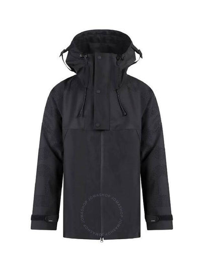 Men's Perforated Logo Zip-Up Hoodie Black - BURBERRY - BALAAN 2