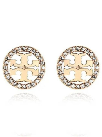 Miller Crystal Stud Earrings Rose Gold - TORY BURCH - BALAAN 2