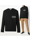 Logo Crew Neck Fleece Cotton Sweatshirt Black - GOLDEN GOOSE - BALAAN 2