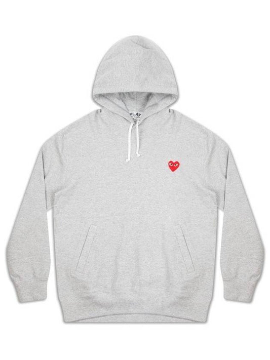 Red Heart Wappen Hoodie P1 T1701 Grey - COMME DES GARCONS - BALAAN.